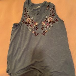 Embroidered tank top